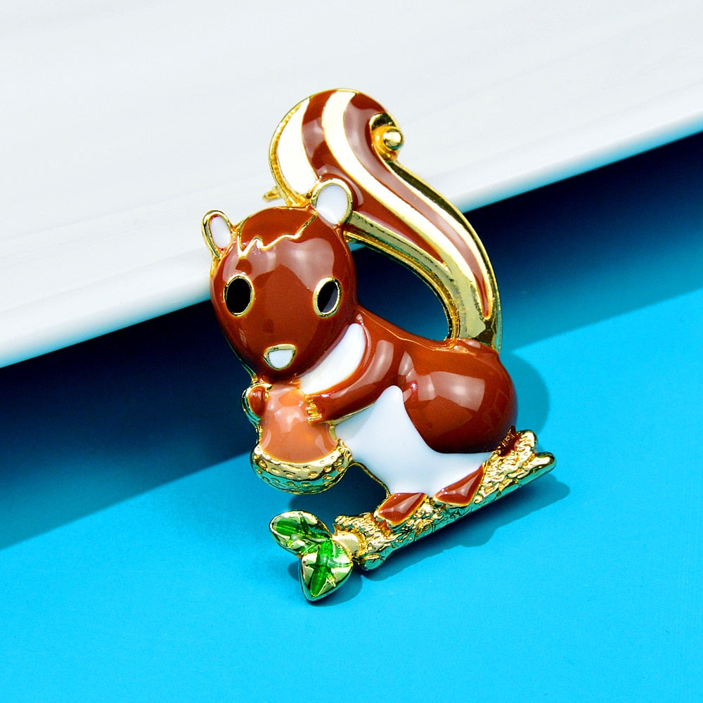 Squirrel Brooch