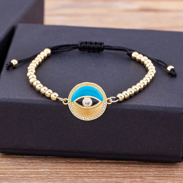 High Quality Zircon Turkish Evil Eye Crystal Bracelet Women