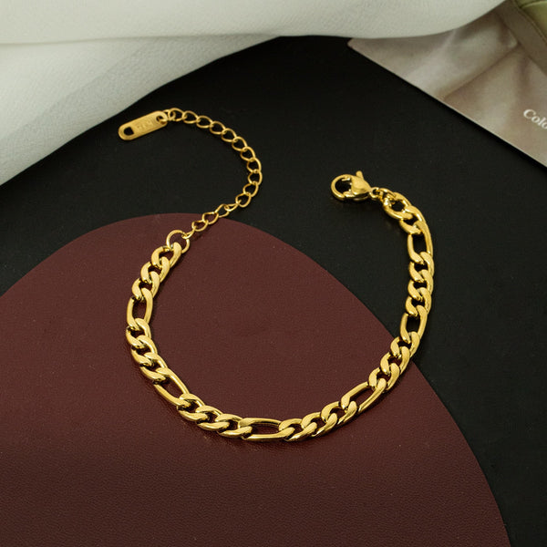 Gold Color Bracelet Stainless Steel Twist Cuban Chain Bracelet for Women