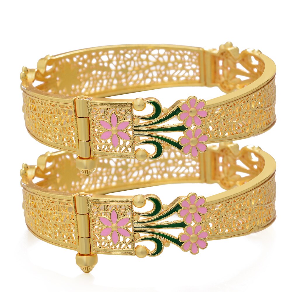 Dubai Gold Color Bangles For Women Girls Dubai Wedding Africa Bridal Bangles