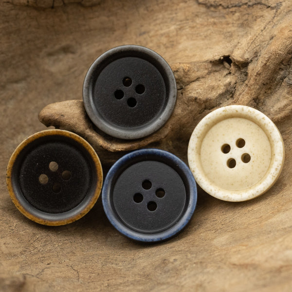 Dark Navy Cashmere Coat Buttons  Retro Button