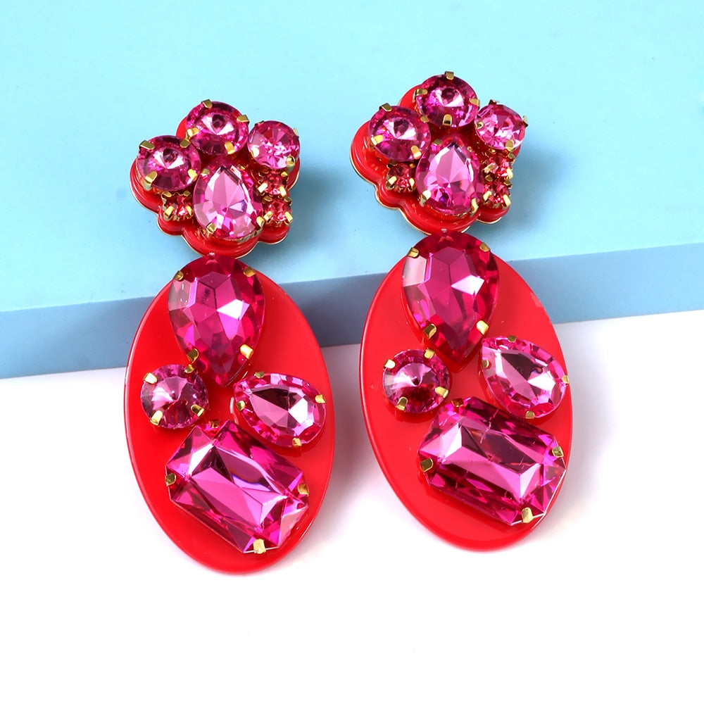 Fashion Geometric Resin Pendant Earrings For Women