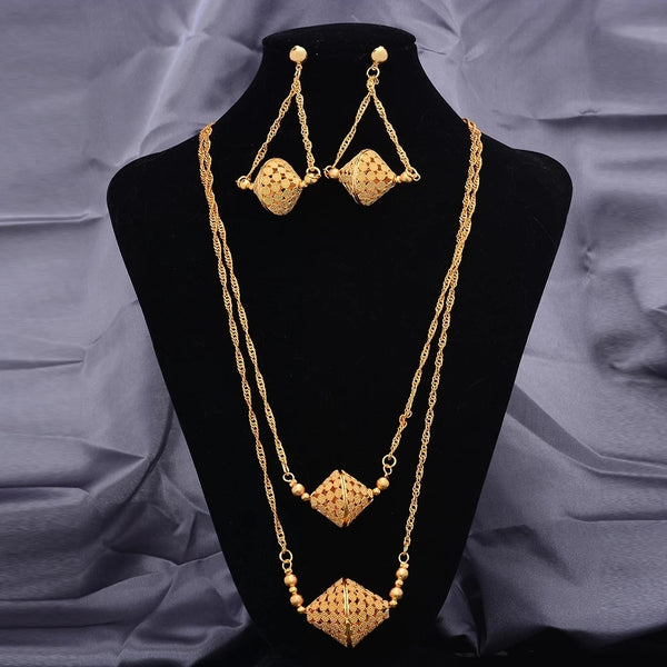 India Dubai Jewelry Set For Women Necklace/Earrings Jewelry Sets For Women