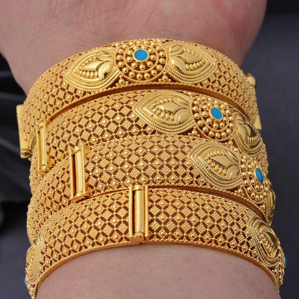 lady Luxury Bangles Dubai Gold Color Bangles For Women