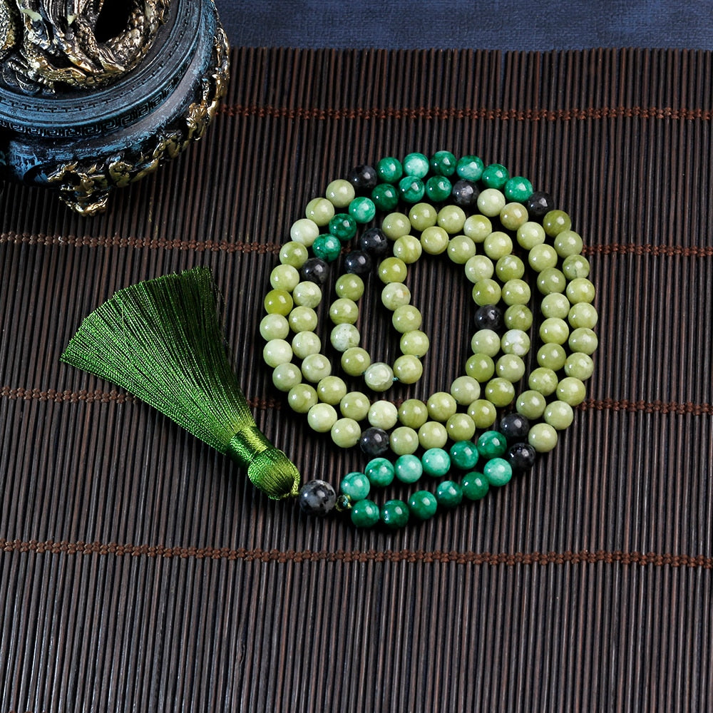 108 Mala Female and Male granite Necklace