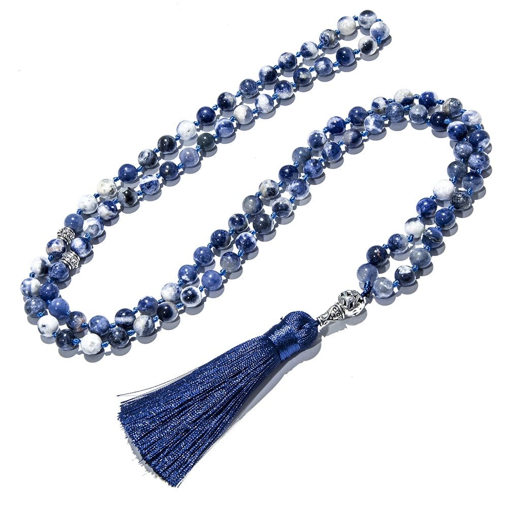 Islamic Muslim Tasbih Prayer Beads 8mm Sodalite Beads Knotted Tasbih 33 Beads Tasbih 99 Beads Jewelry