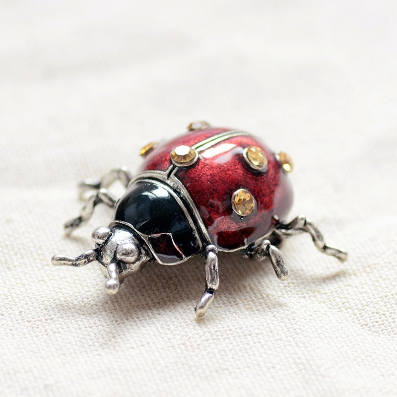 exquisite seven-star ladybug brooch