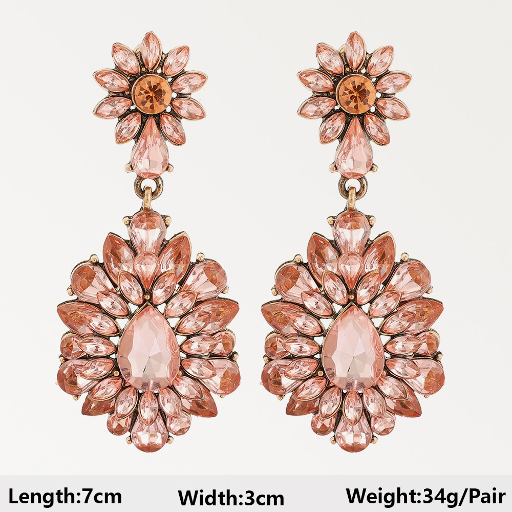 Romantic Fashion Pink Series Set Dangle Earrings For Women