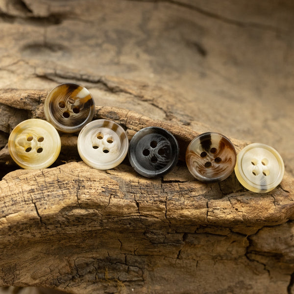 12pcs 11.5mm Amber Casual Shirt Buttons