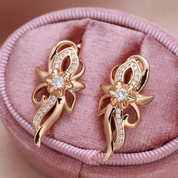 585 Rose Gold Clip Earrings