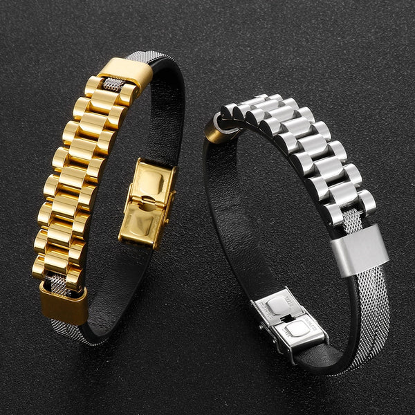 10MM Wide Watch Strap Style Bracelet Man