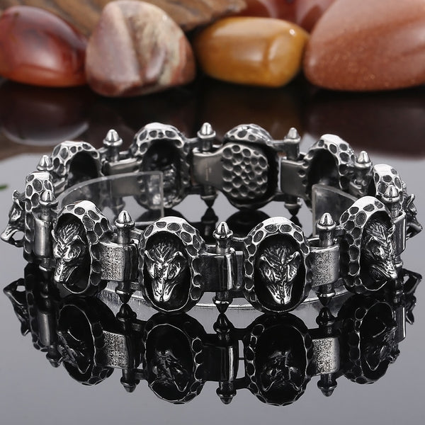 Wolf Head Animal Bracelet for Men