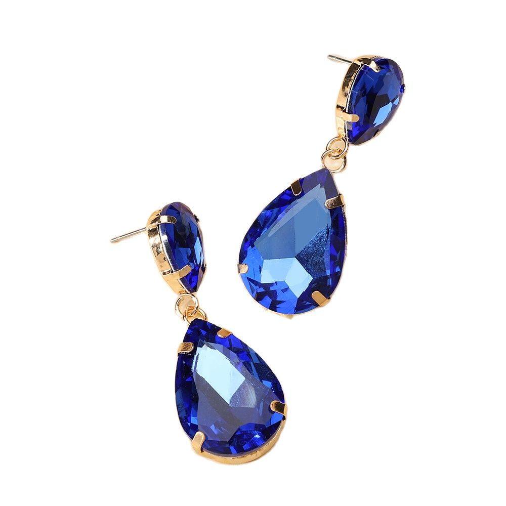 Fashion Water Drop Glass Dangle Earrings For Women