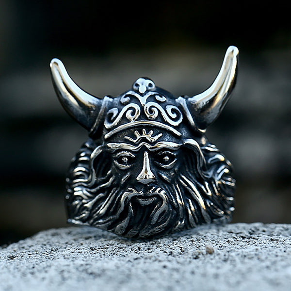 Vintage Viking 316L Stainless Steel Warriors Amulet Rune Rings For Men