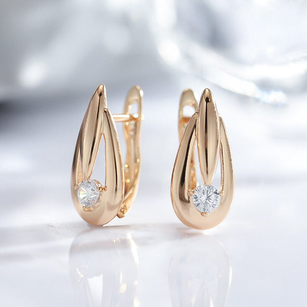 Minimalist Single Zircon Geometric Women's Earrings