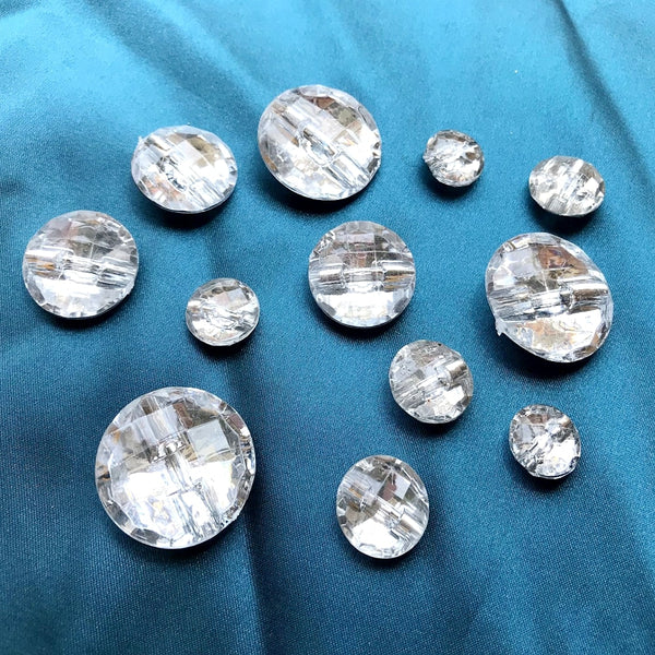 13/15/20/25MM Round Acrylic Buttons Flatback Cat Eye Apparel Bags Shoes Sewing Accessories