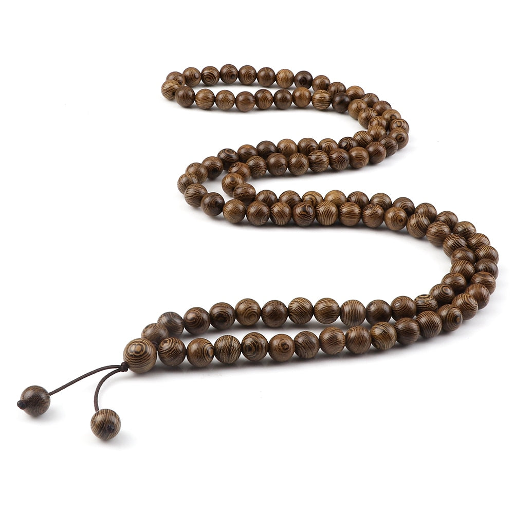 8mm 10mm Natural Wooden 108 Mala Beads Prayer Bracelet For Men