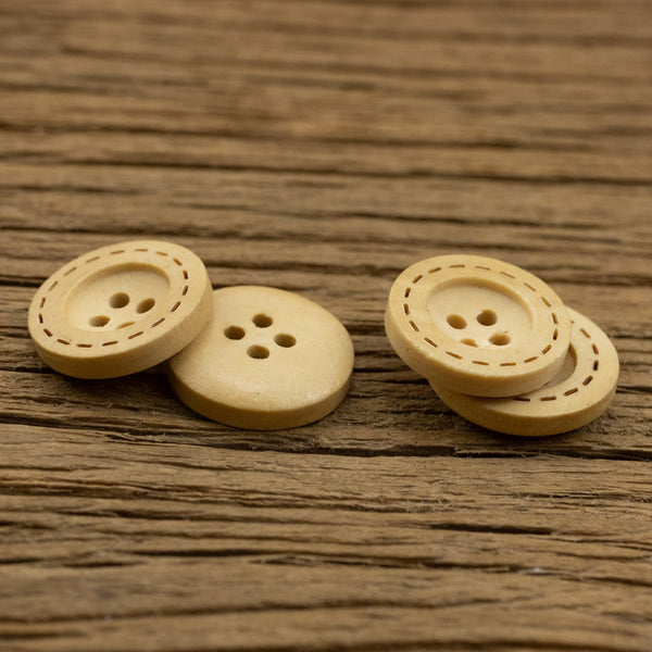 10pcs 4 Hole Wooden Button 11.5mm-20mm Sewing Scrapbooking Clothing Crafts Gift