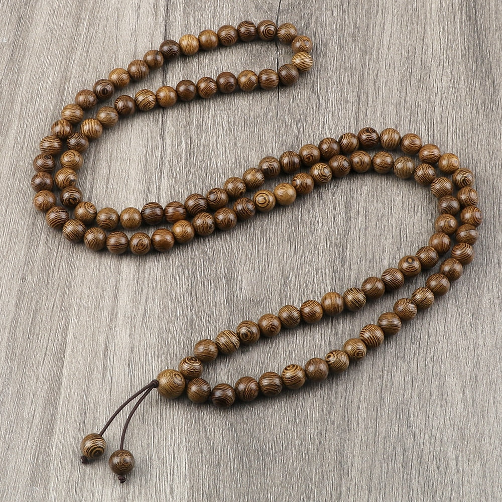 8mm 10mm Natural Wooden 108 Mala Beads Prayer Bracelet For Men