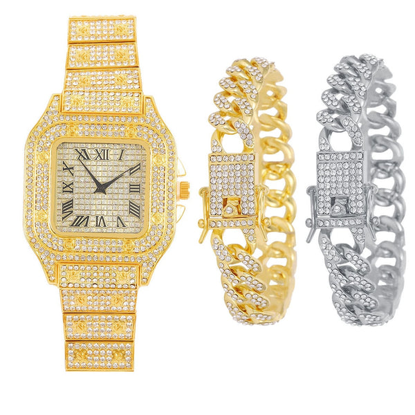 Women Men Watch Full Diamond Watch  Brand Ladies Casual Women Bracelet