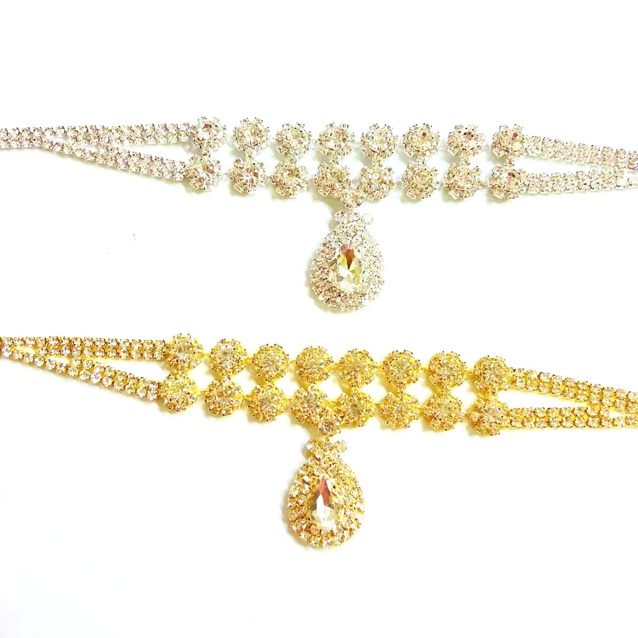 Fashion Luxury Double row Crystal Necklace Women