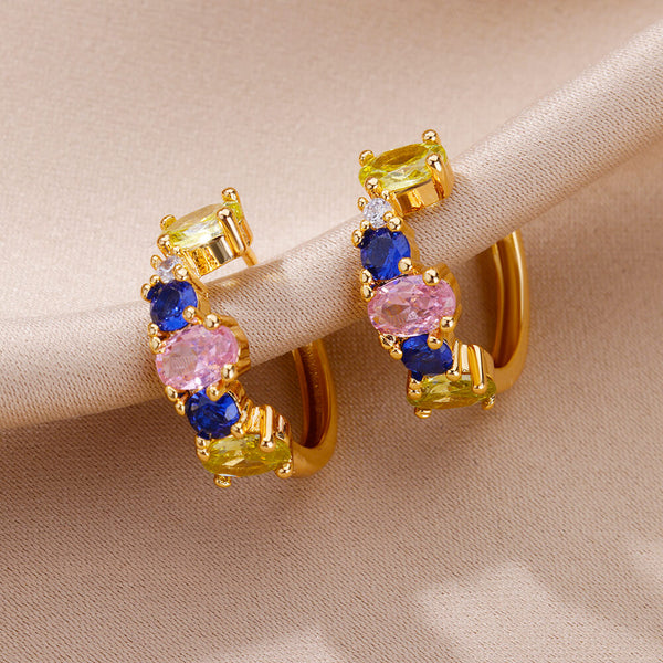 Fashion Gold Color Hoop Earrings For Women