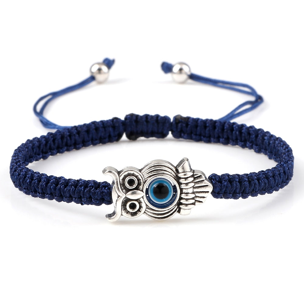 Owl Animal Pendant Braided Bracelets