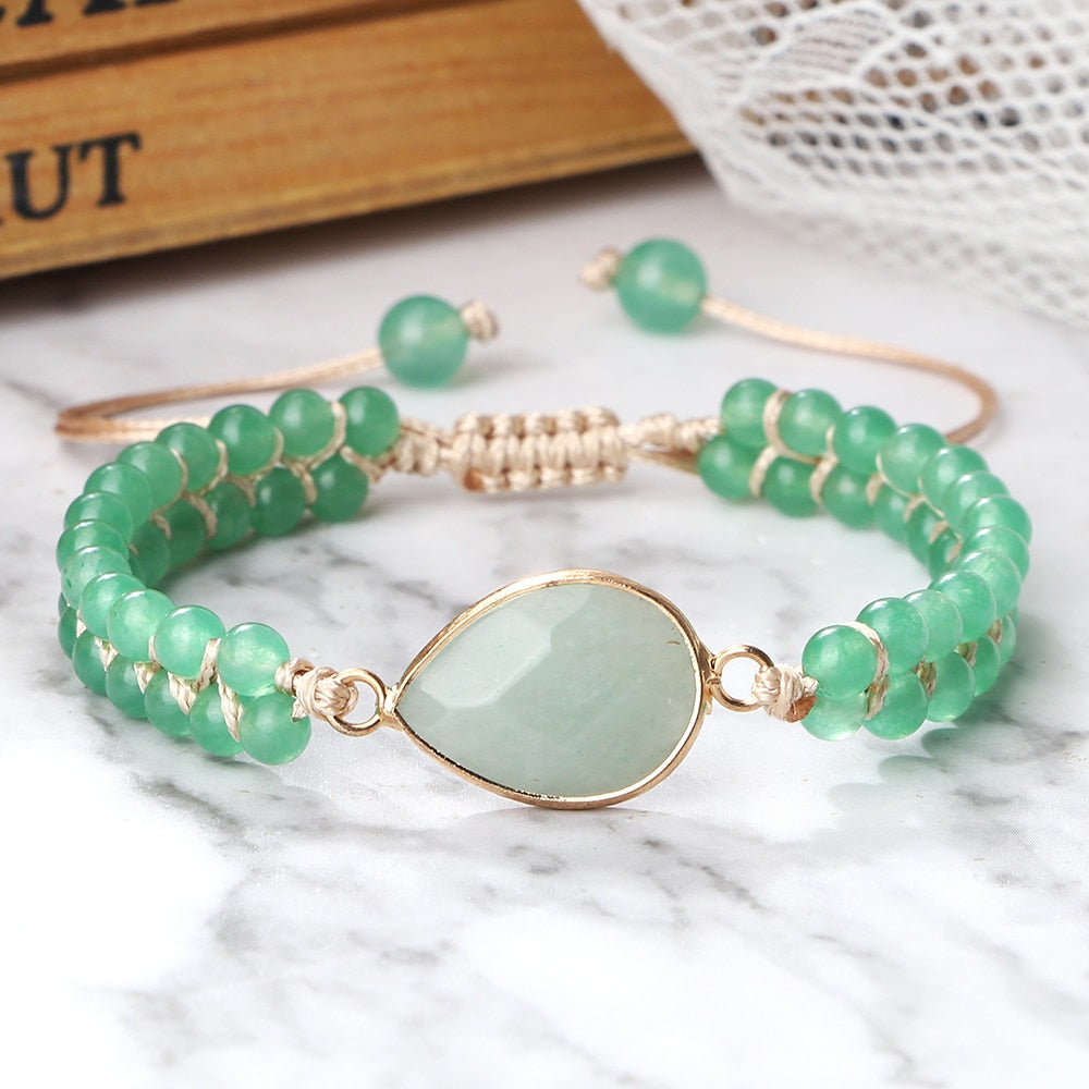 Bohemian Natural Gem Stone Bracelets For Women