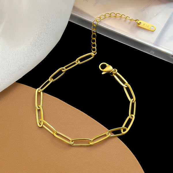 New Stainless Steel Hip Hop Bracelet Men And Women Necklace Fashion Jewelry