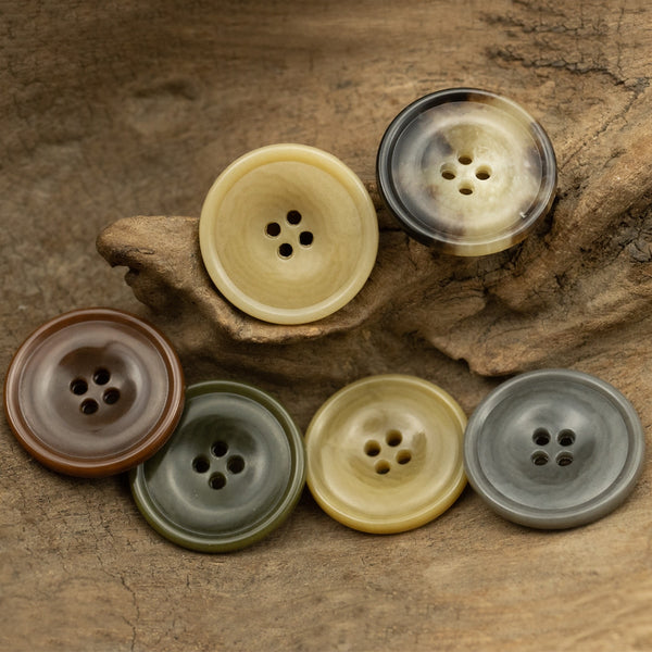 High Quality Urea Buttons 4 Hole Round Imitation Horn and Corozo Buttons