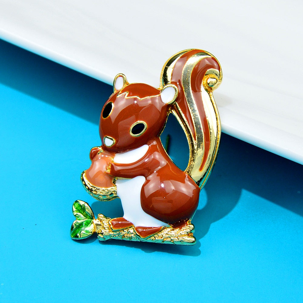 Squirrel Brooch