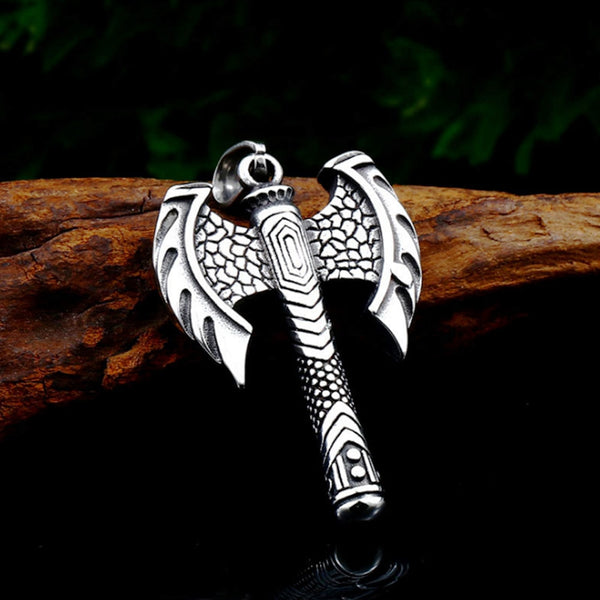 Vintage Viking Double Headed Axe Pendant Necklace High Quality Nordic Viking Necklace