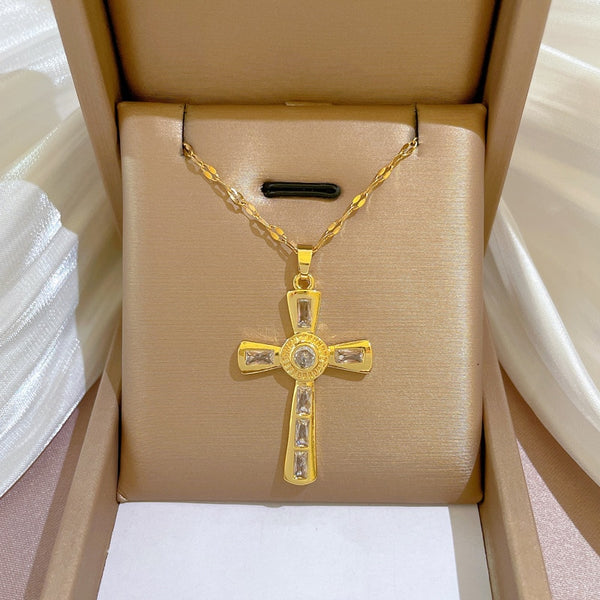 Necklaces Vintage Cross Pendants Chain Choker Jewellery Fashion Necklace For Women