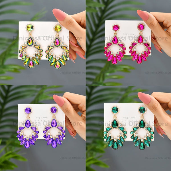 Luxury Design Chandelier Large Dangle Drop Earrings For Women