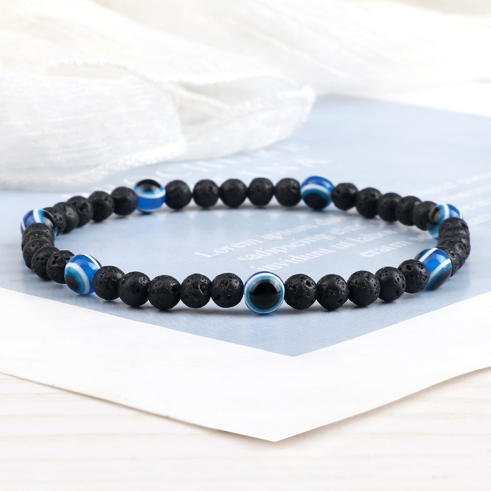 Charm 4mm Mini Natural Stone Beads Bracelets Women Men