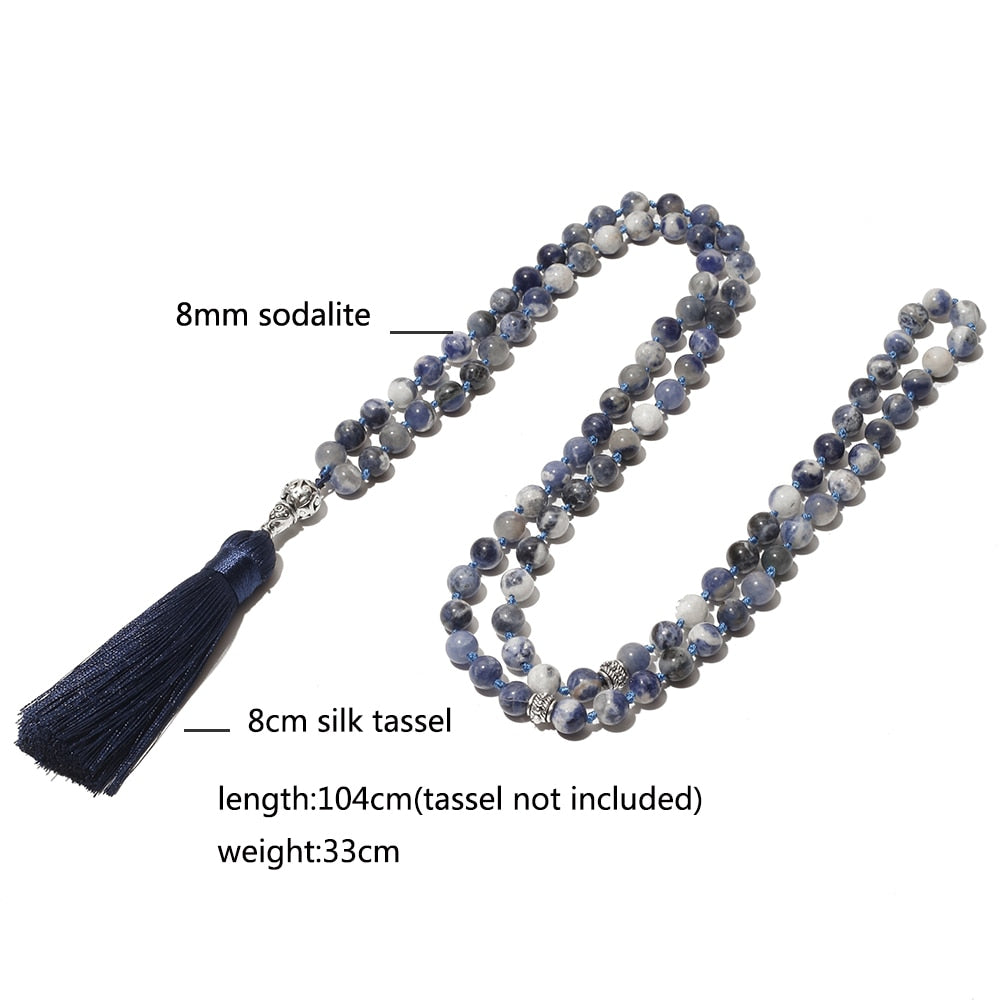 Islamic Muslim Tasbih Prayer Beads 8mm Sodalite Beads Knotted Tasbih 33 Beads Tasbih 99 Beads Jewelry