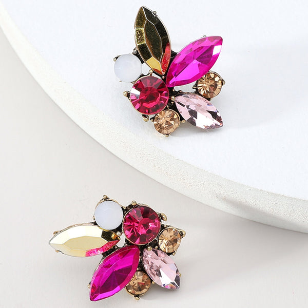 Modern Korean Fashion Geometric Stud Earrings For Women