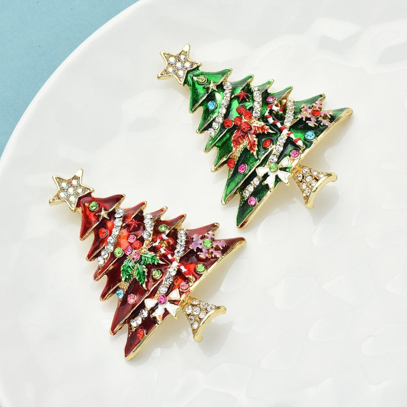 Christmas Tree Brooches For Women