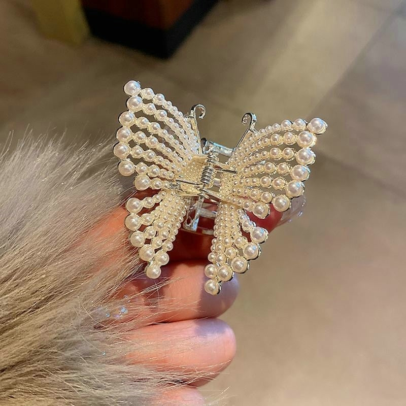 1PC Pearl Tassel Butterfly Hair Claw