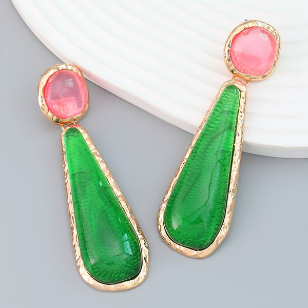 ZAA Earrings New Long Resin Water Drop Earring Jewelry for Women