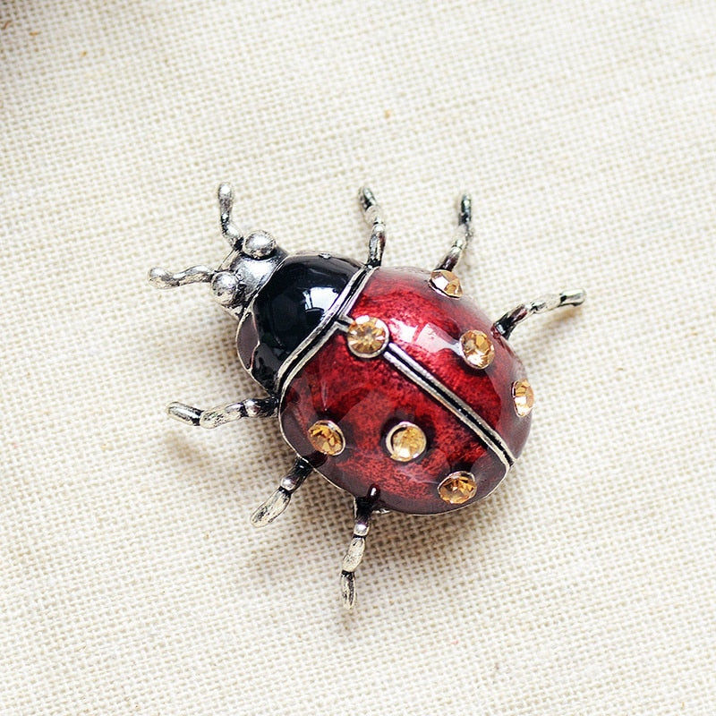 exquisite seven-star ladybug brooch