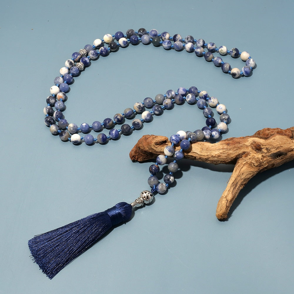 Islamic Muslim Tasbih Prayer Beads 8mm Sodalite Beads Knotted Tasbih 33 Beads Tasbih 99 Beads Jewelry