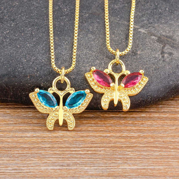 8 Colors Fashion Korea Style New Butterfly Pendant Necklace