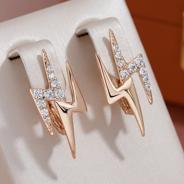 Personality Geometric Design Zircon Drop Earrings