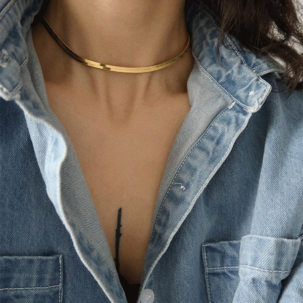 Stainless Steel Clavicle Chain Necklace For Women