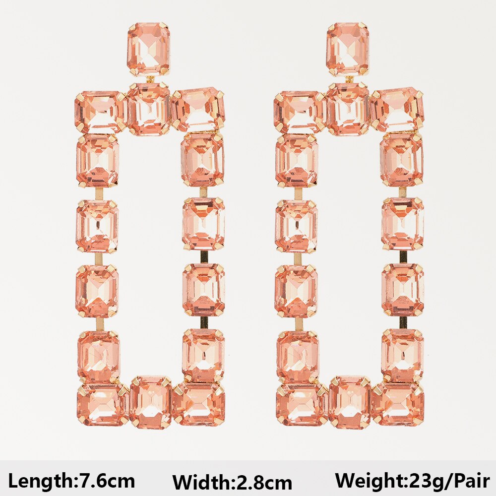 Romantic Fashion Pink Series Set Dangle Earrings For Women