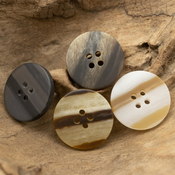 10pcs Matte Gradient Wood Like Buttons