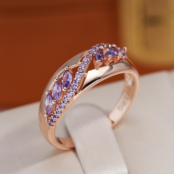 Sparkling Purple Zircon Rings