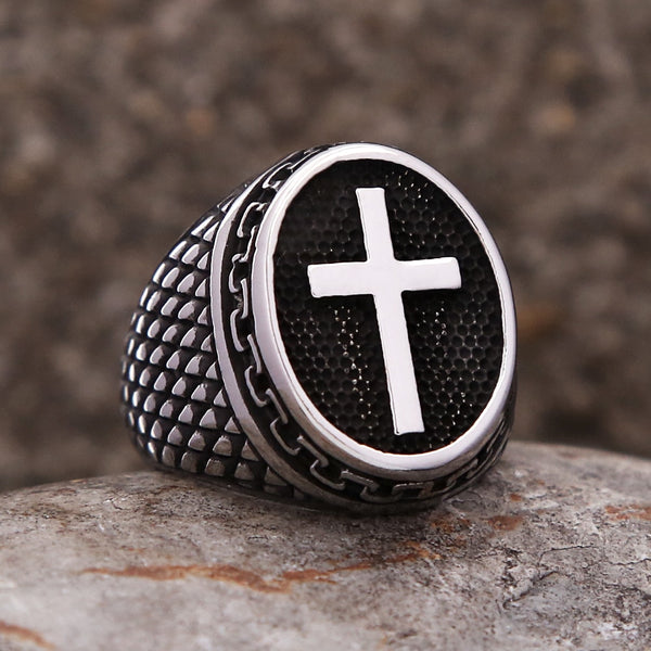 Vintage Punk Christian Religion Cross Rings For Men Women