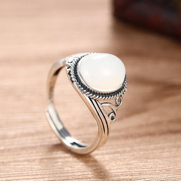 New Silver Retro Female Simple Temperament Opening Adjustable Ring